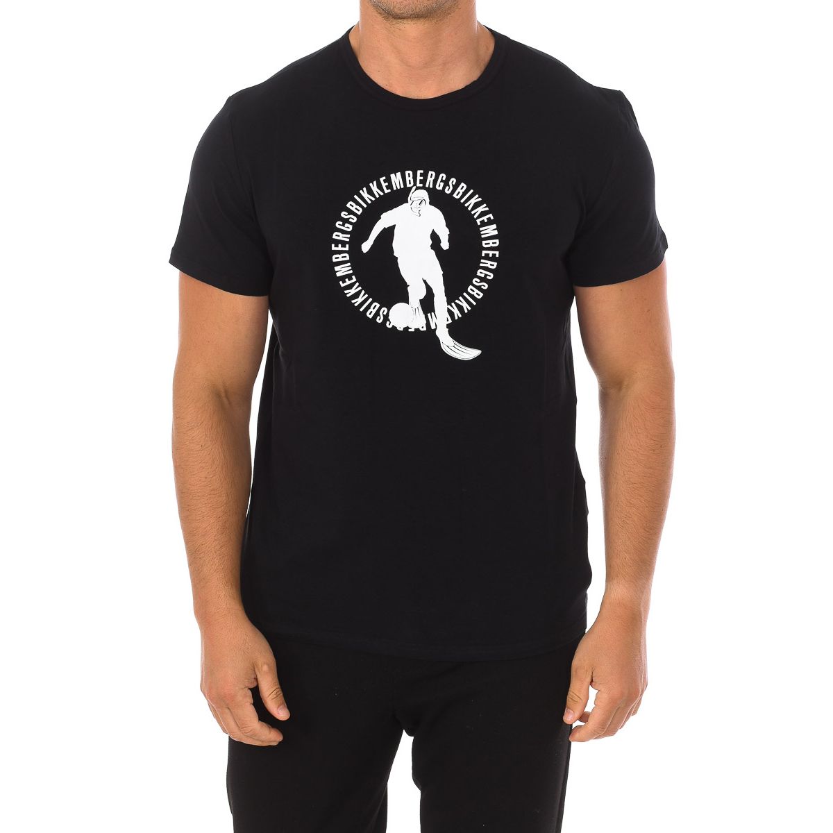 Herren T-Shirt mit schwarzem Grafikdruck