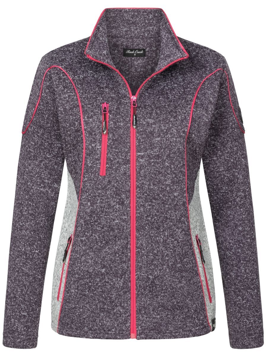 Sportliche Melange-Outdoor-Fleecejacke