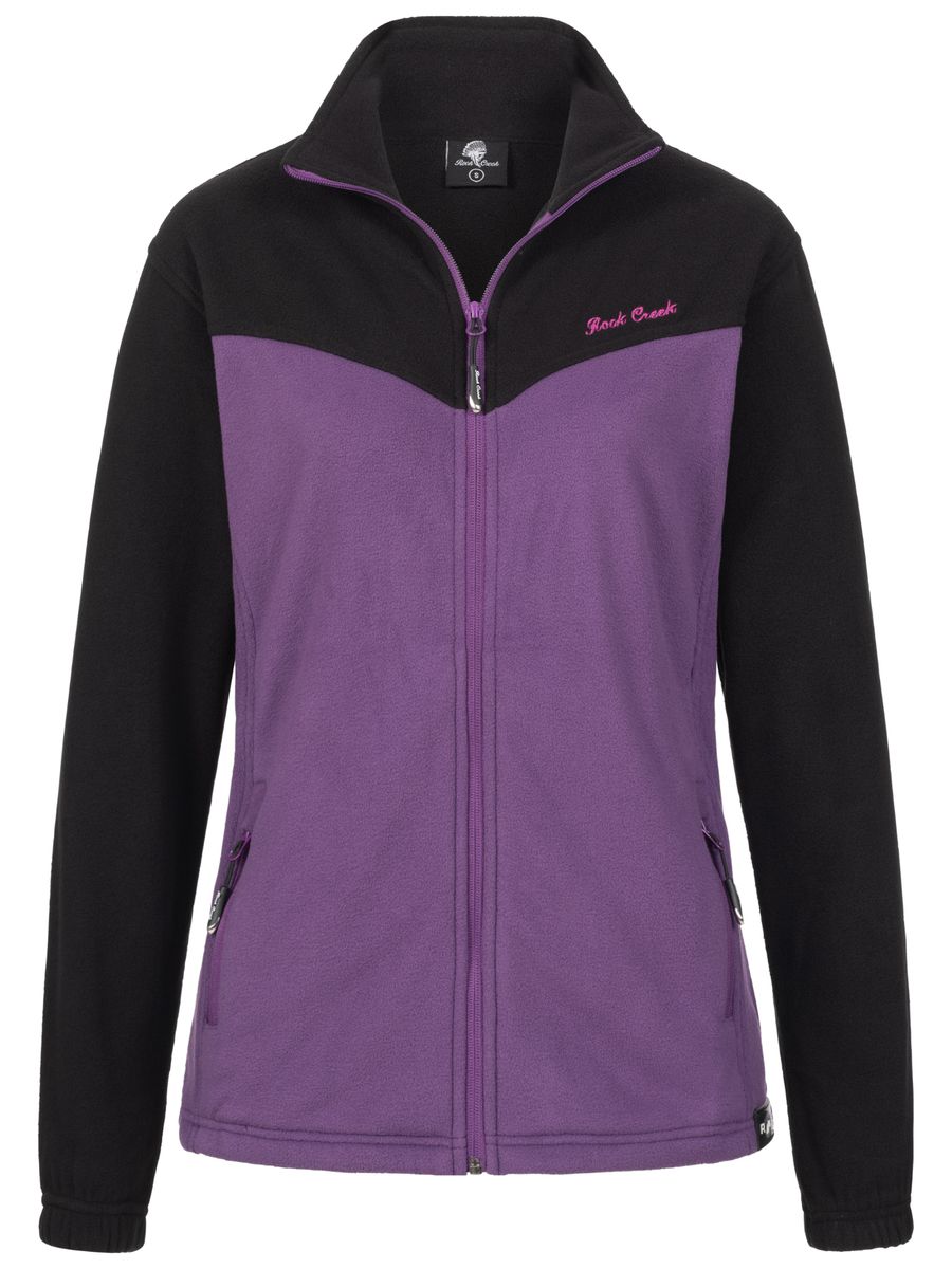 Sportliche Melange-Outdoor-Fleecejacke
