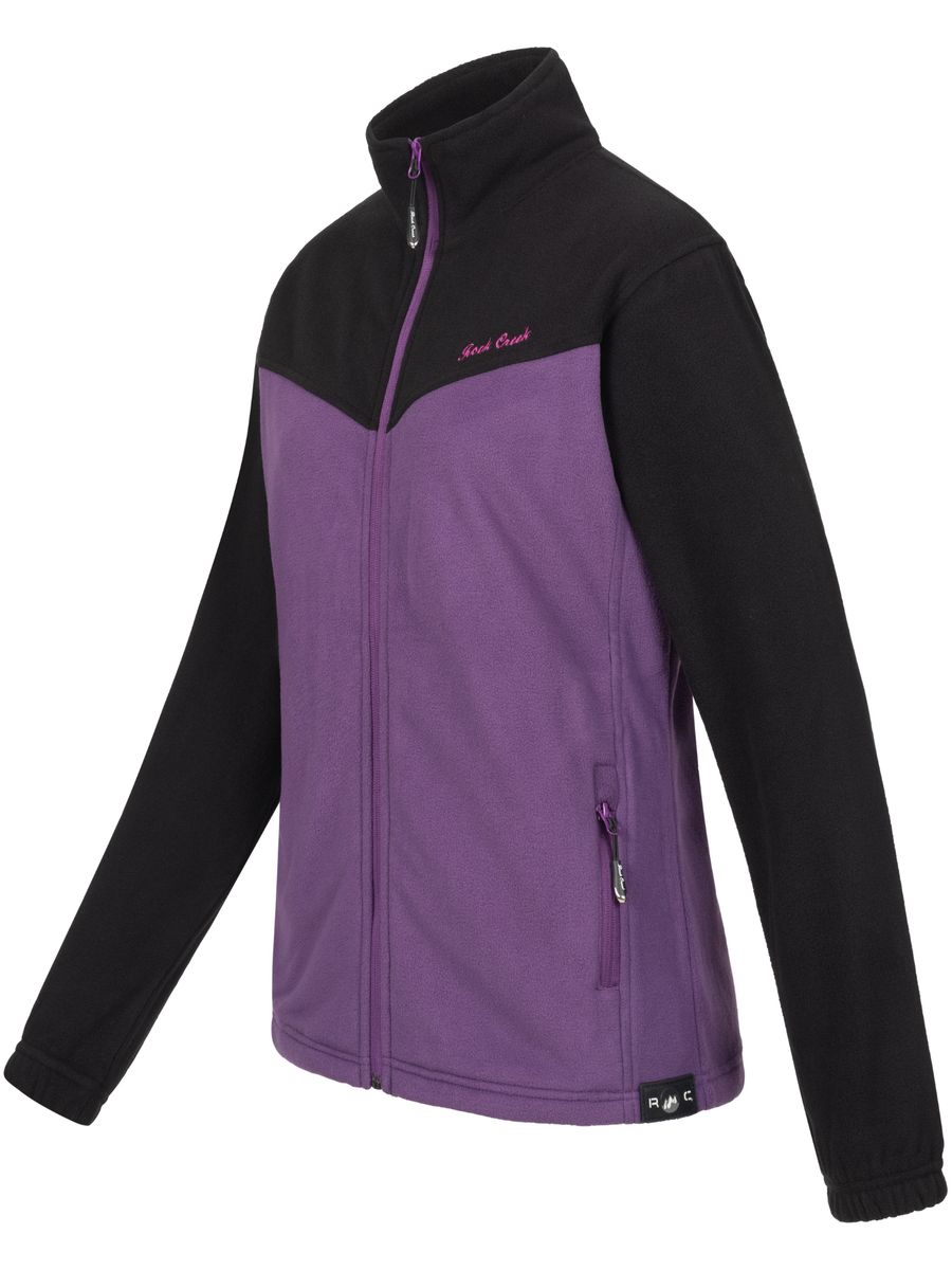 Sportliche Melange-Outdoor-Fleecejacke