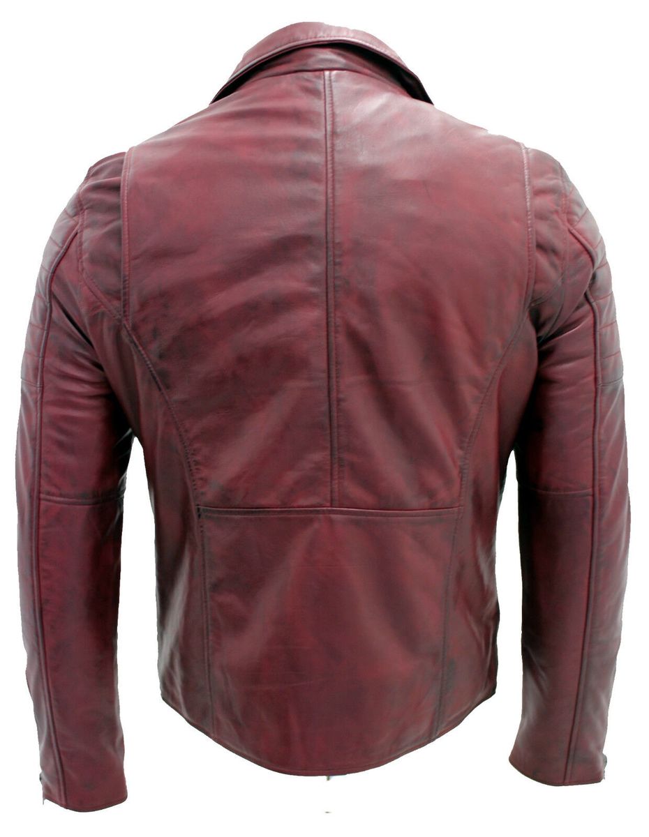 Leder-Bikerjacke im Brando-Stil