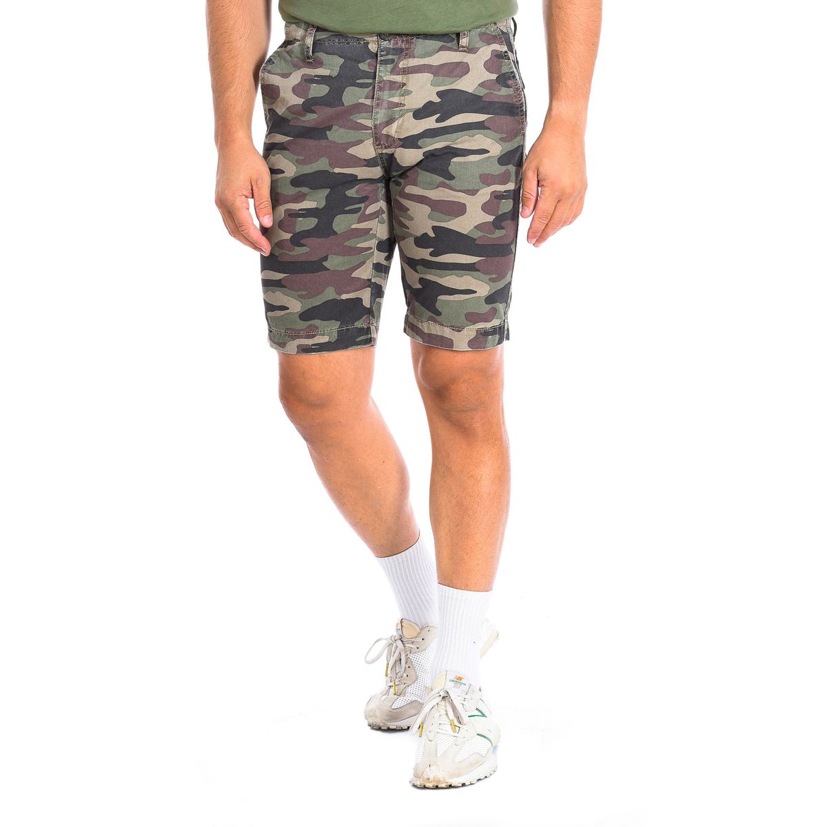 Bermuda-Shorts aus Baumwolle mit Camouflage-Print