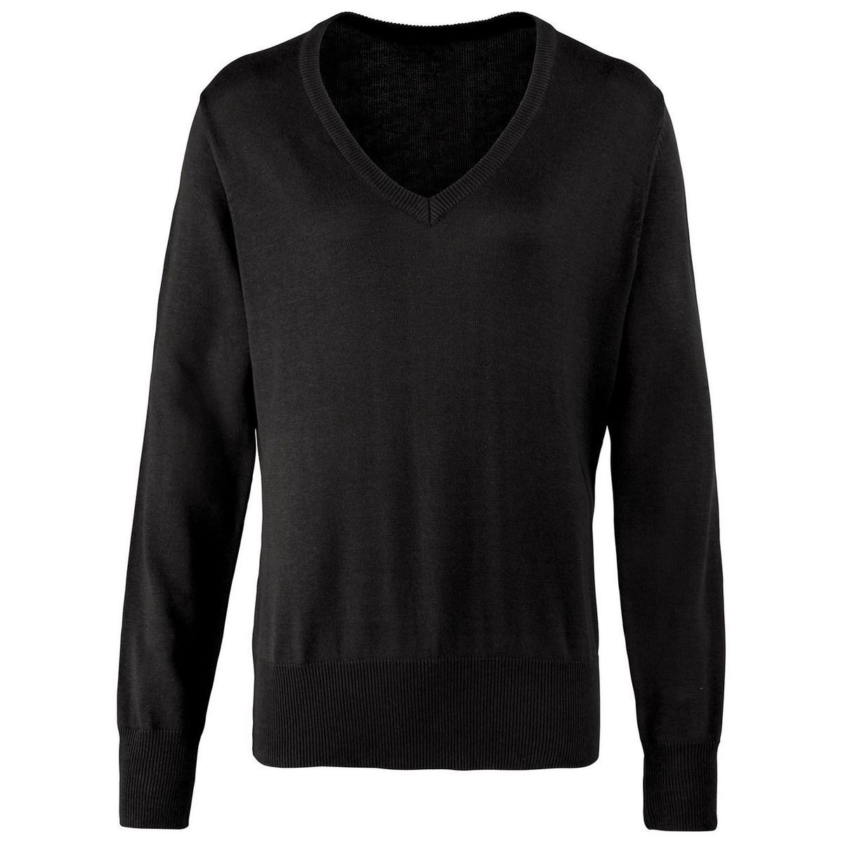 Klassischer Damenpullover mit V-Ausschnitt