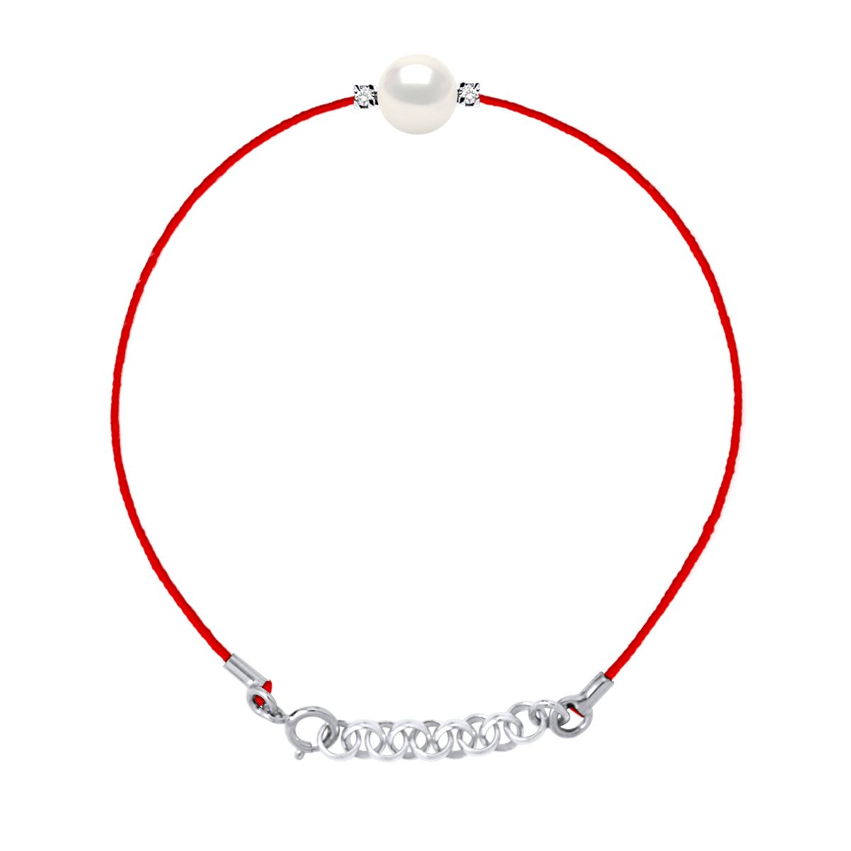 Minimalistisches Perlen-Diamant-Kordelarmband
