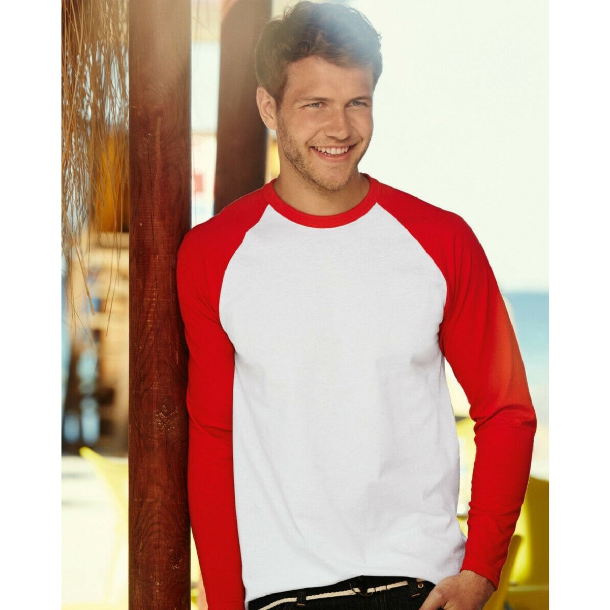 Langärmeliges Raglan-Baseball-T-Shirt
