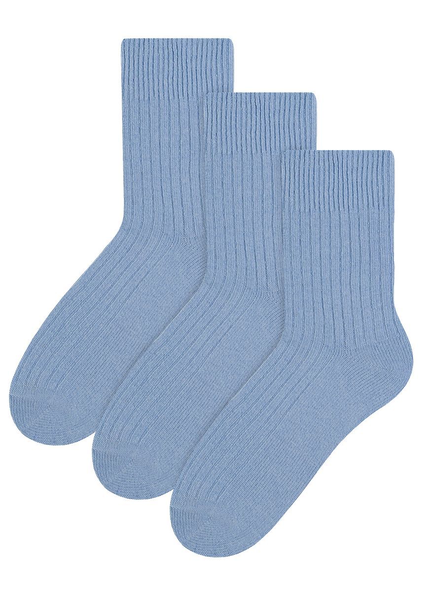 3 Paar Wollsocken für Damen | Steven | Atmungsaktive gepolsterte Damensocken Blau