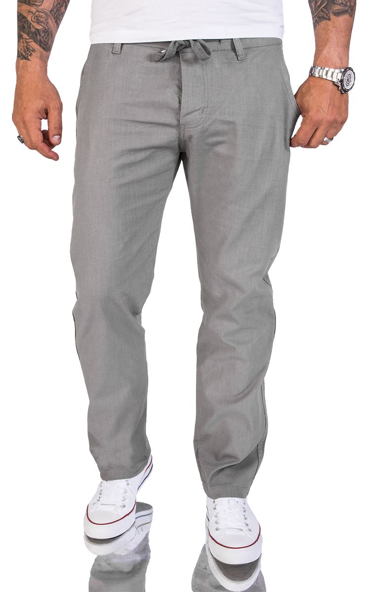 Herren Freizeithose Leinenmischung
