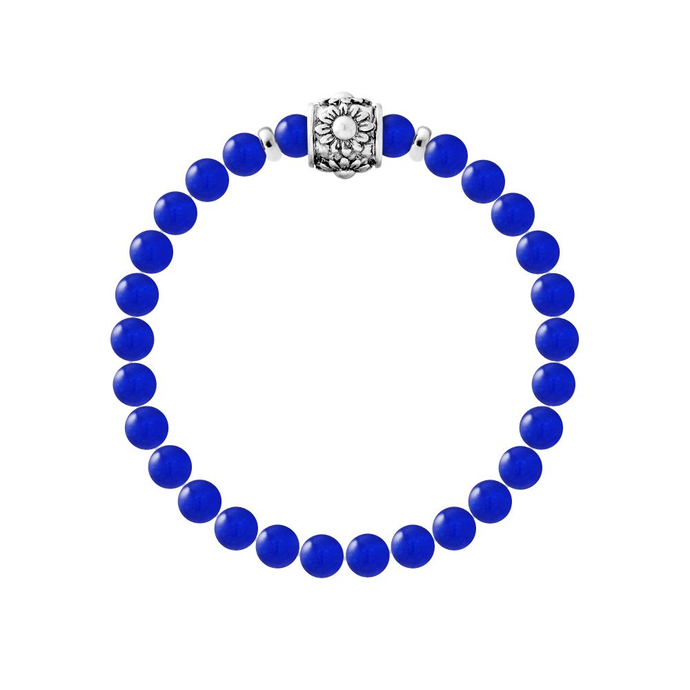 Armband mit Tahiti-Perle und Lavastein