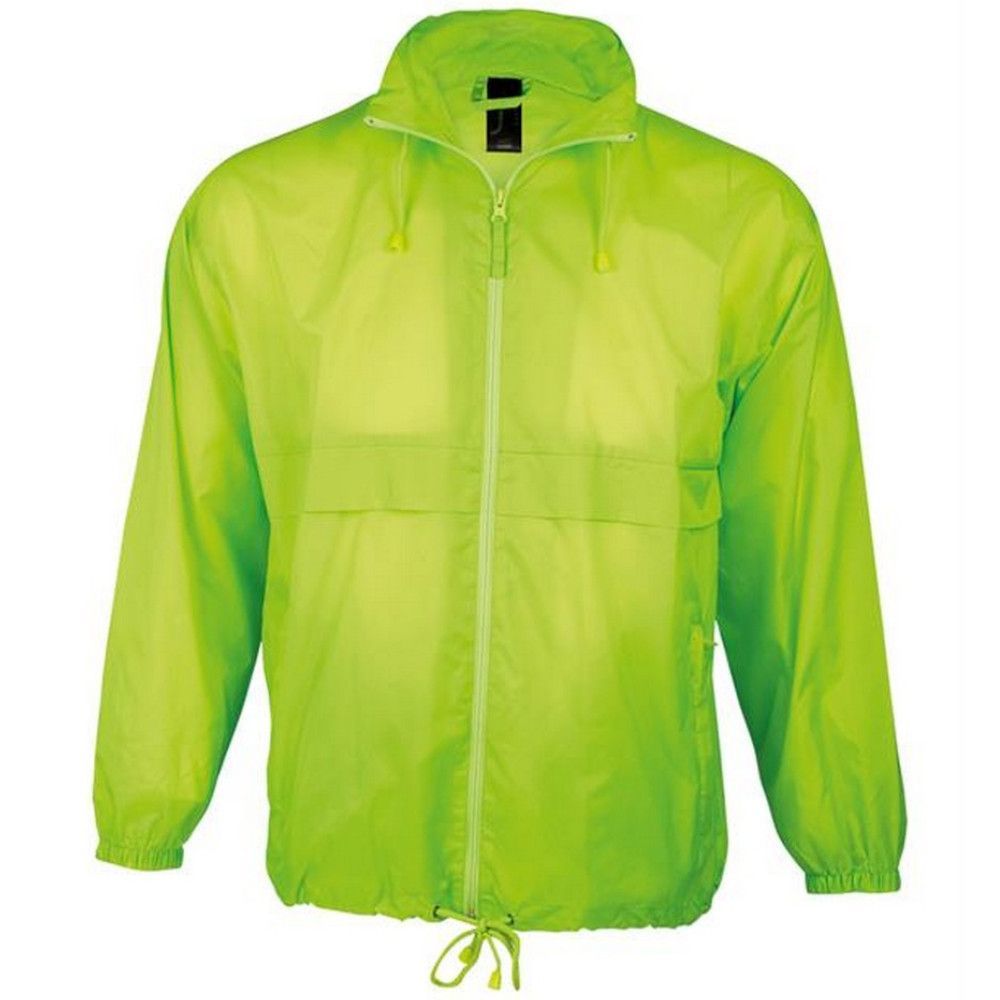 Leichte neongrüne Windjacke