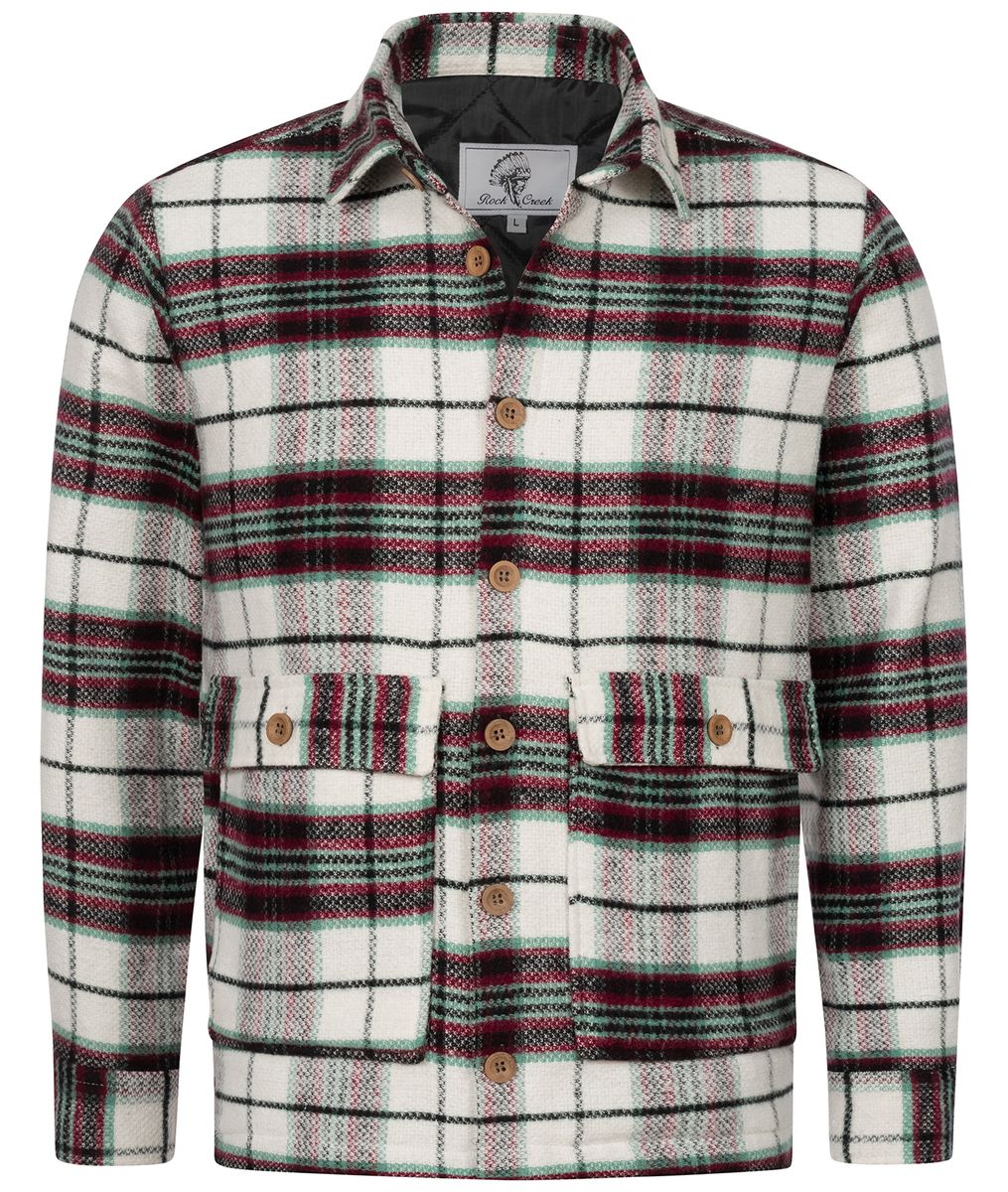 Flanell Hemdjacke mit Karomuster und Taschen
