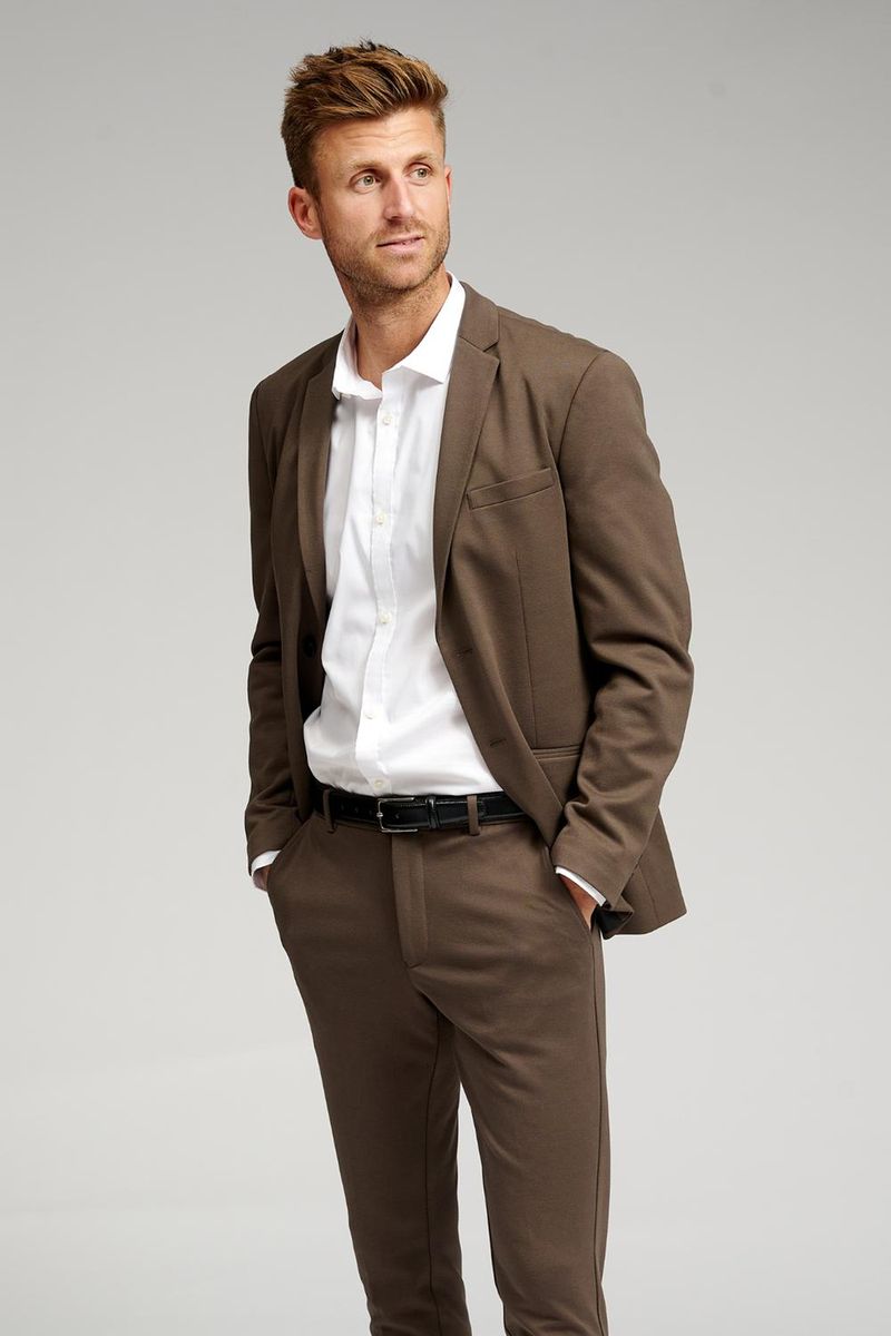 Stilvoller brauner Performance Blazer für Herren