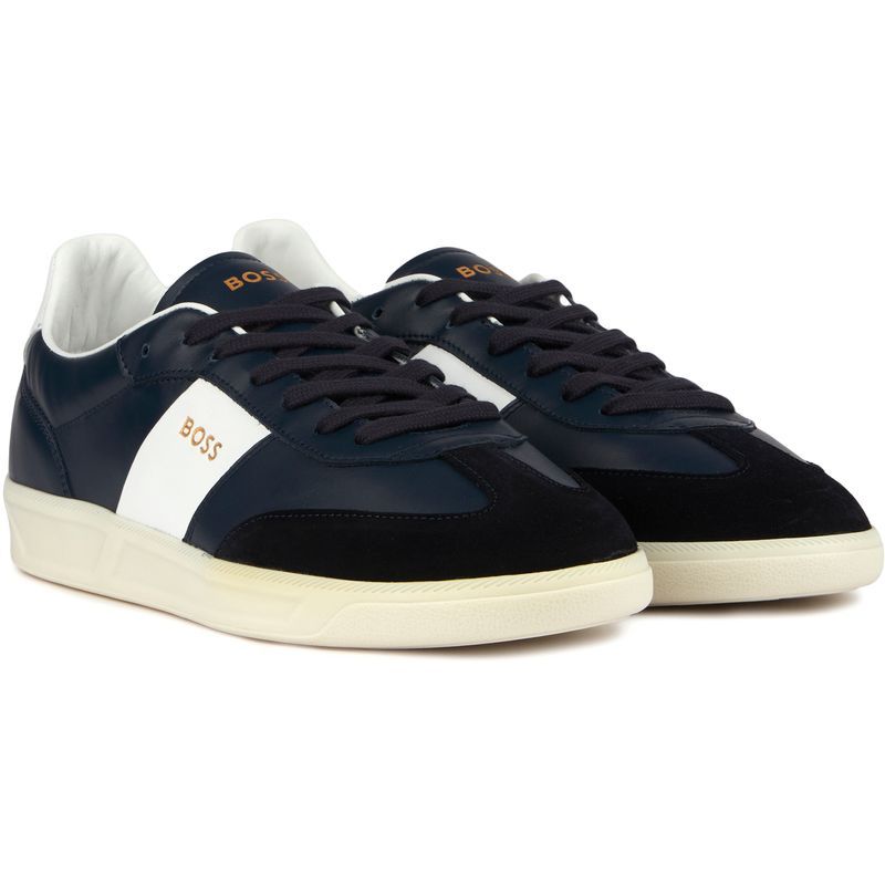 Schlichte Leder-Court-Sneaker