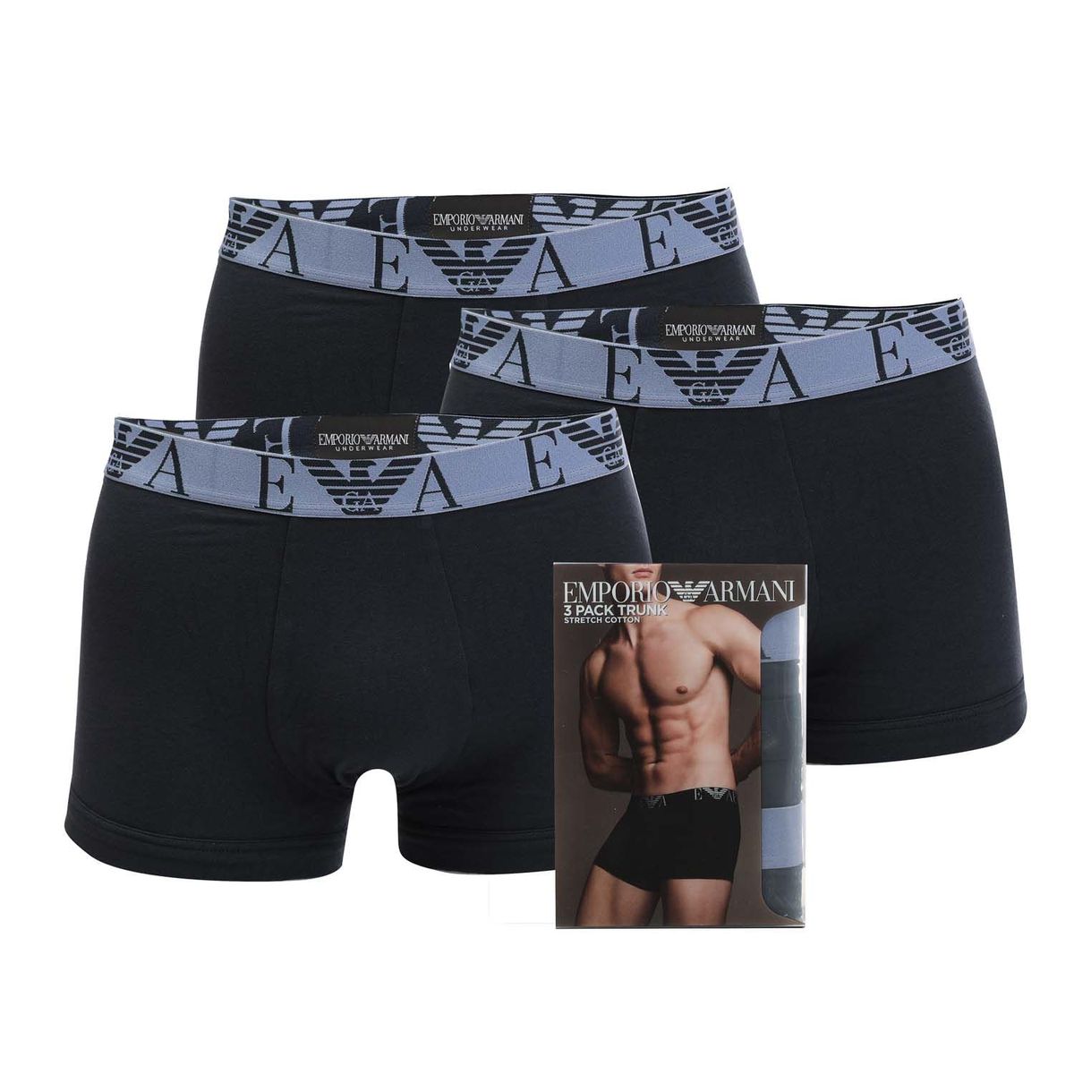 Herren Baumwoll Trunk Unterwäsche 3er-Pack