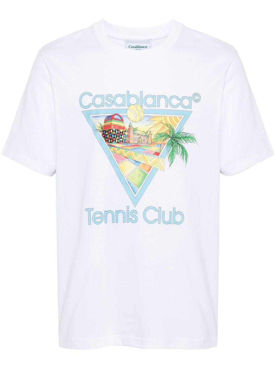 Casablanca Tennis Club Grafik T-Shirt