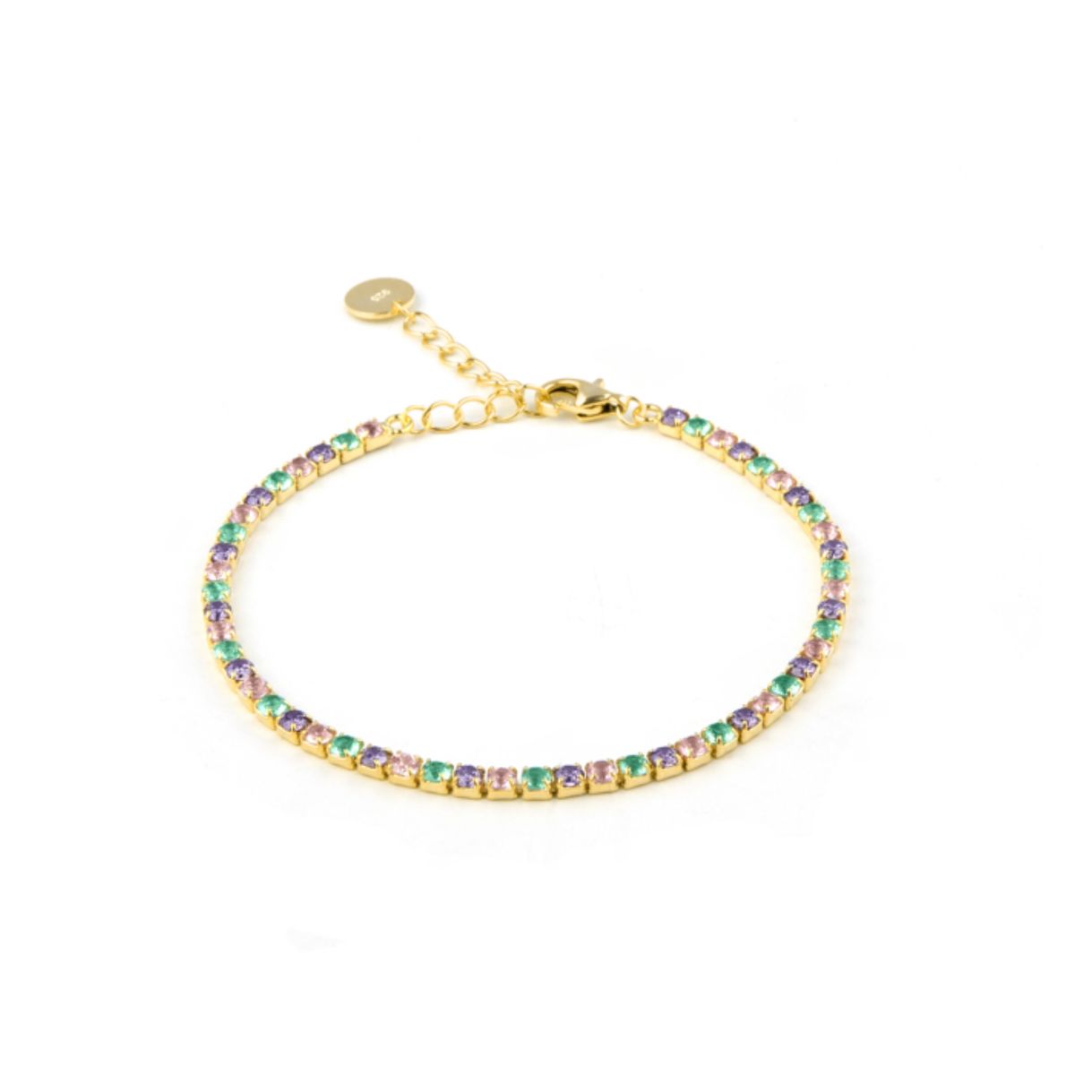 Mehrfarbiges Zirkonia-Tennisarmband