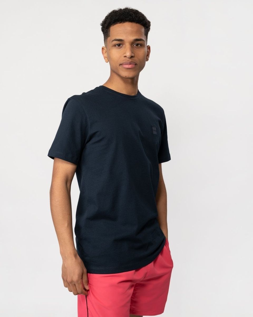 Herren Baumwolljersey T-Shirt mit Logo-Patch