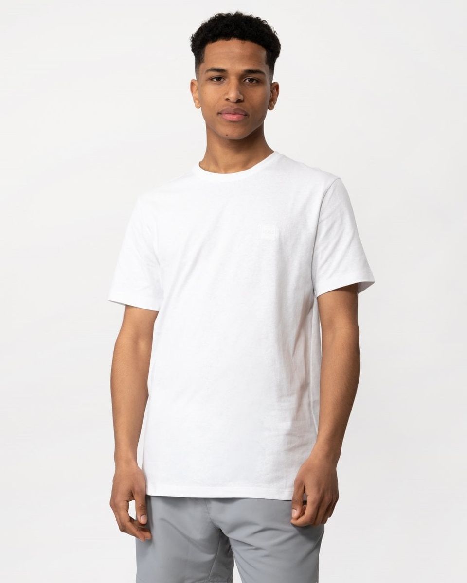 Herren Baumwolljersey T-Shirt mit Logo-Patch