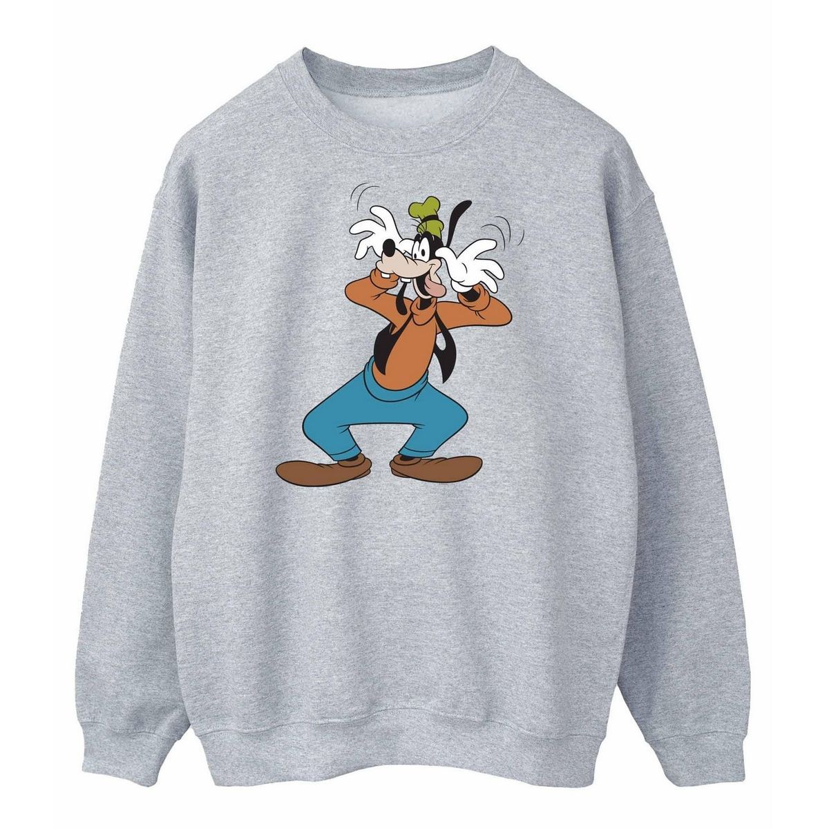 Goofy-Figurendruck Rundhals-Sweatshirt