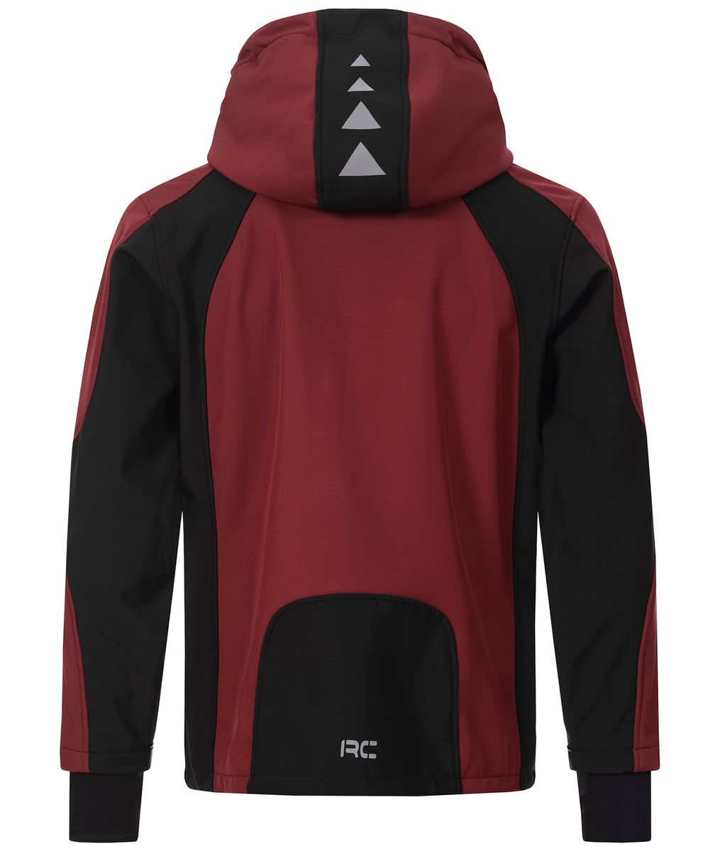 Funktionale zweifarbige Softshell-Kapuzenjacke