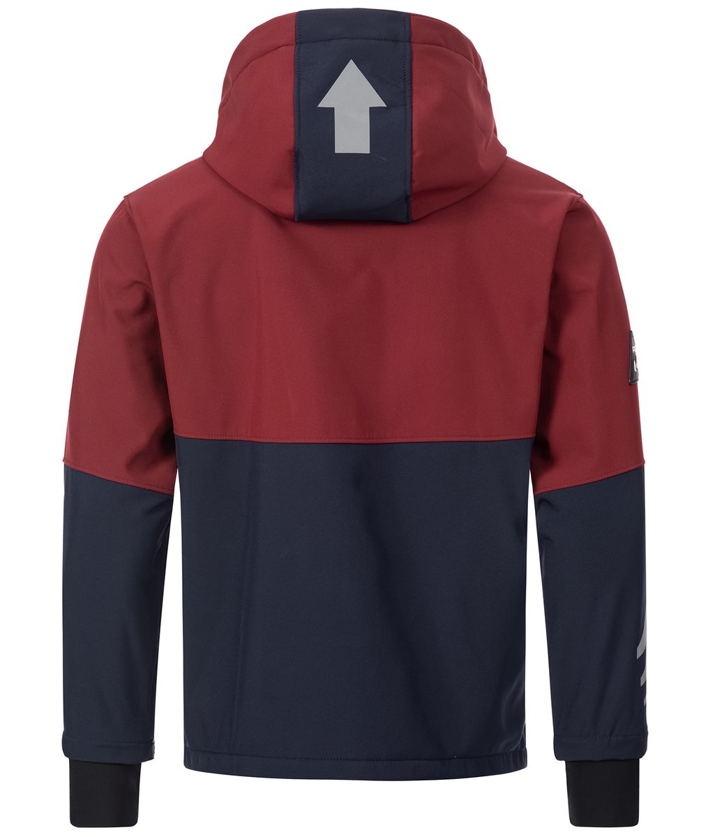 Funktionale zweifarbige Softshell-Kapuzenjacke
