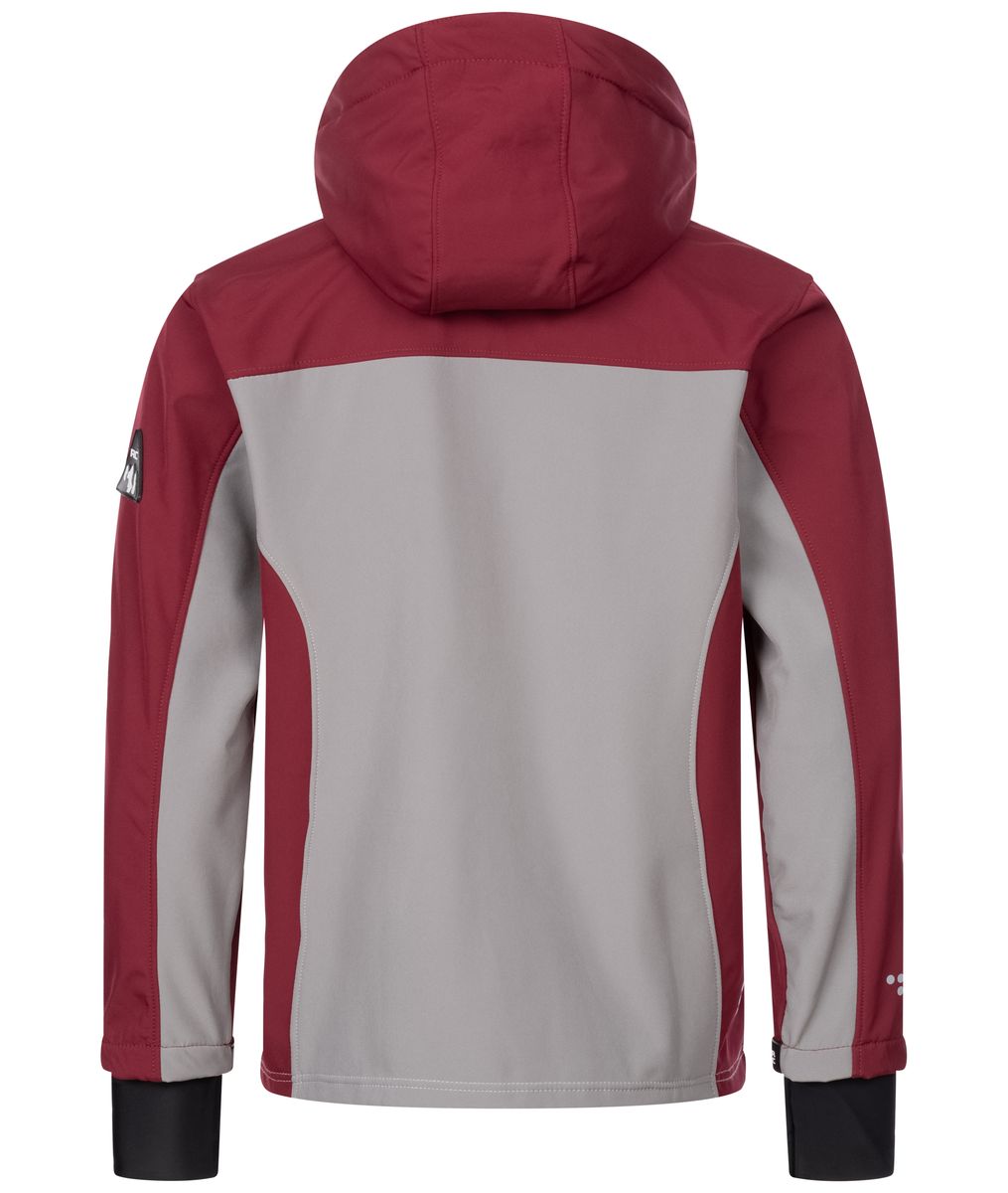 Funktionale zweifarbige Softshell-Kapuzenjacke