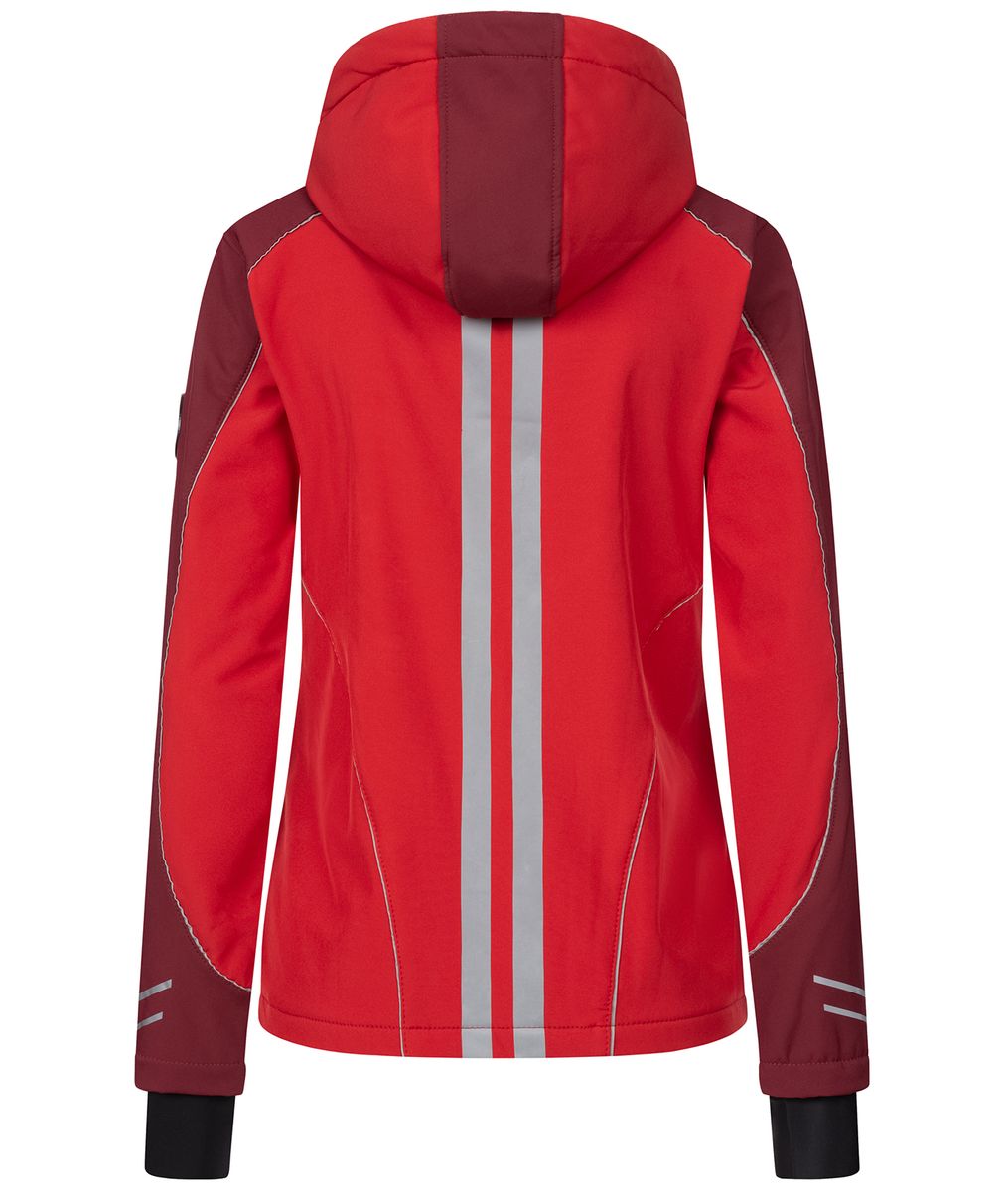 Funktionale zweifarbige Softshell-Kapuzenjacke