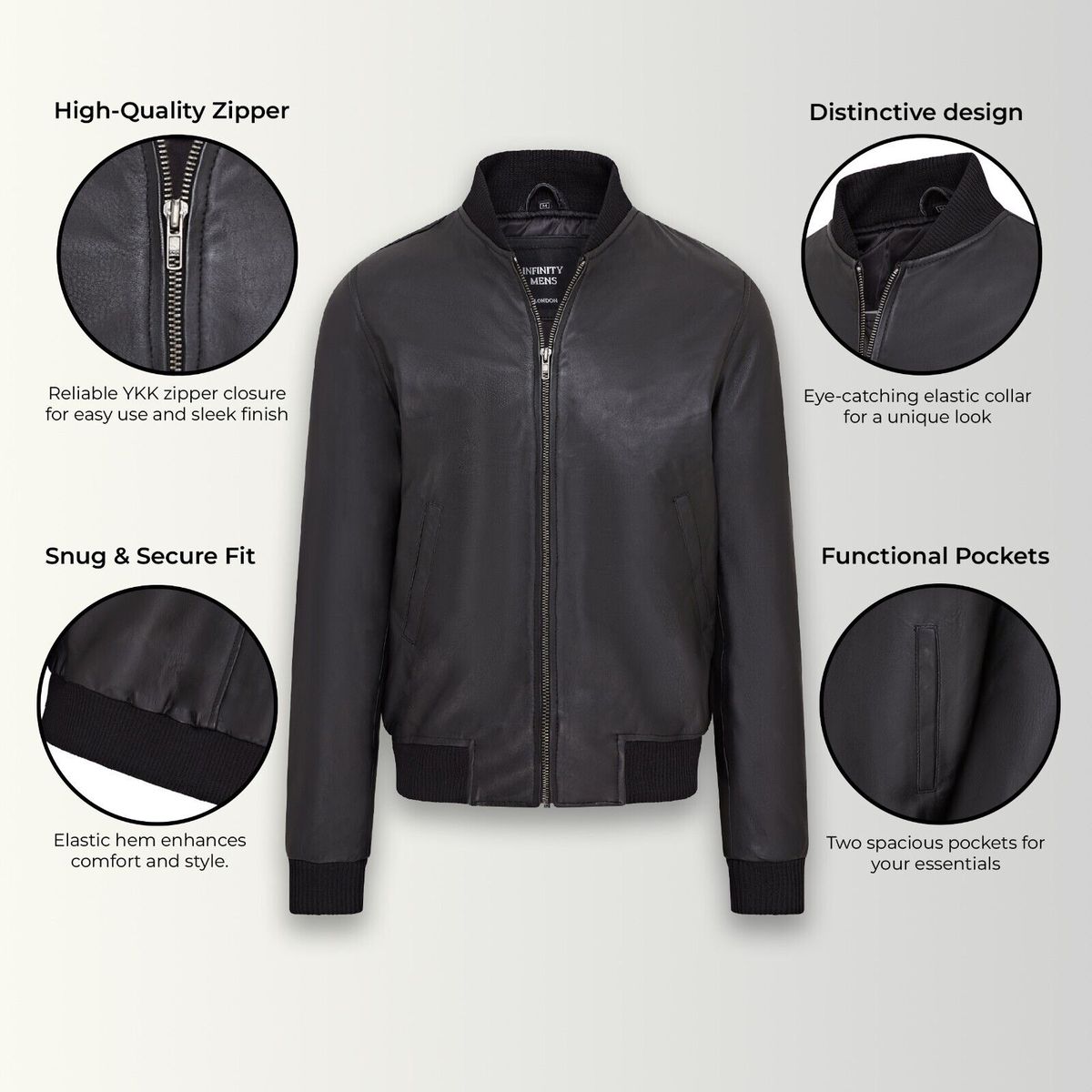 Klassische Leder MA-1 Bomberjacke