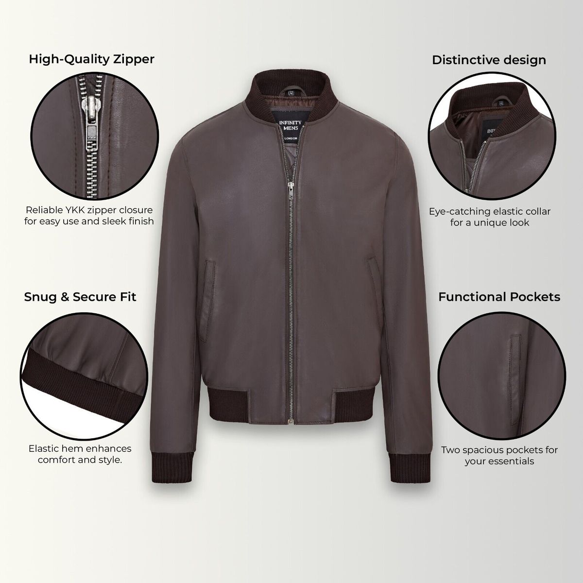 Klassische Leder MA-1 Bomberjacke