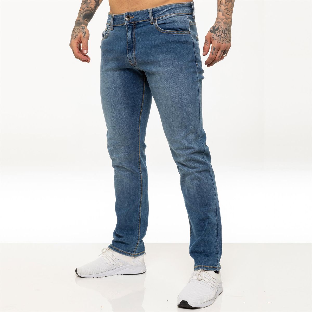 Herren Straight Leg Stretch Jeans