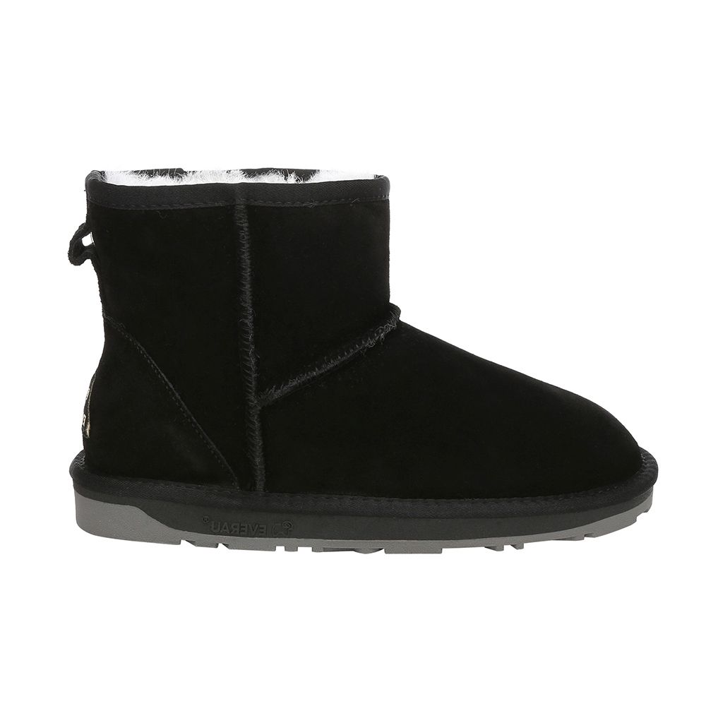 Mini-Stiefel aus Wildleder mit Schaffellfutter