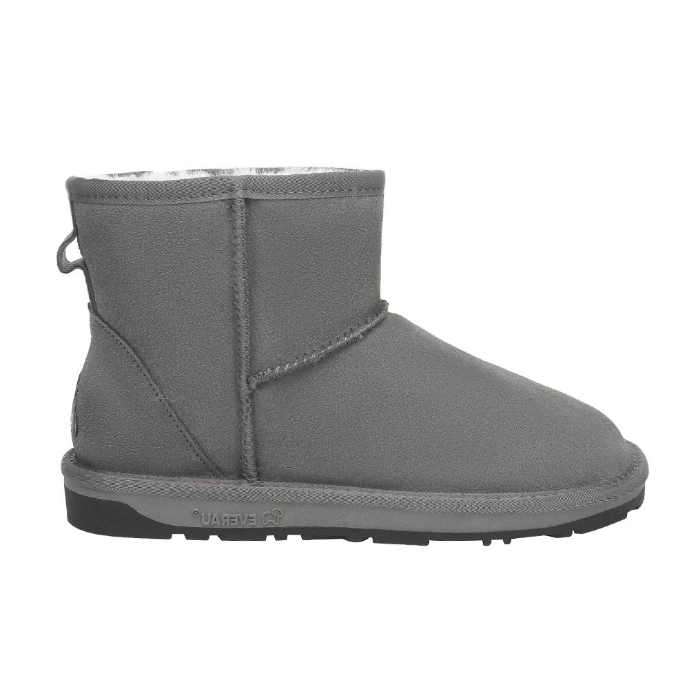 Mini-Stiefel aus Wildleder mit Schaffellfutter