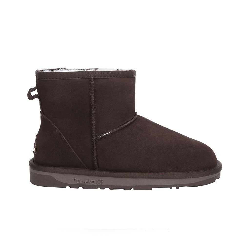Mini-Stiefel aus Wildleder mit Schaffellfutter