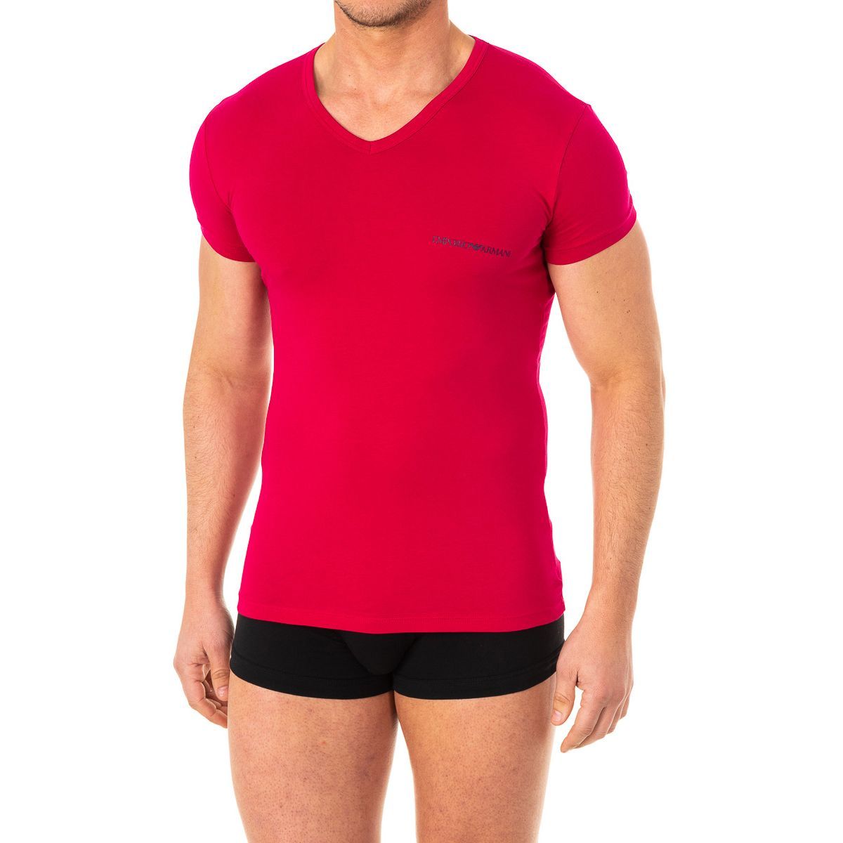 Herren Kurzarm V-Ausschnitt T-Shirt