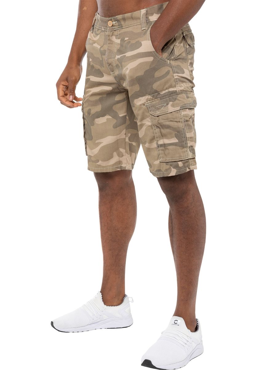 Herren Baumwoll Cargo Shorts mit Tarnmuster