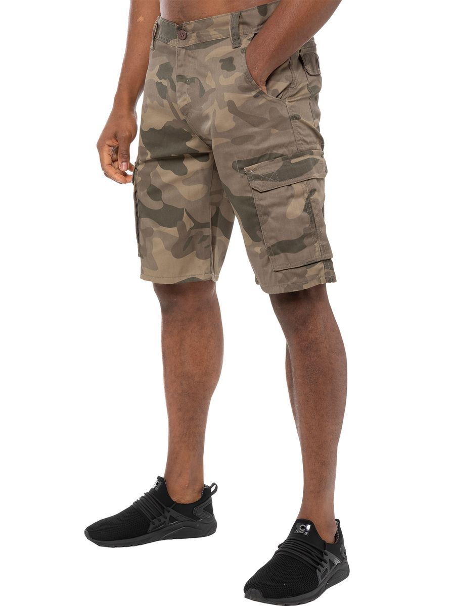 Herren Baumwoll Cargo Shorts mit Tarnmuster
