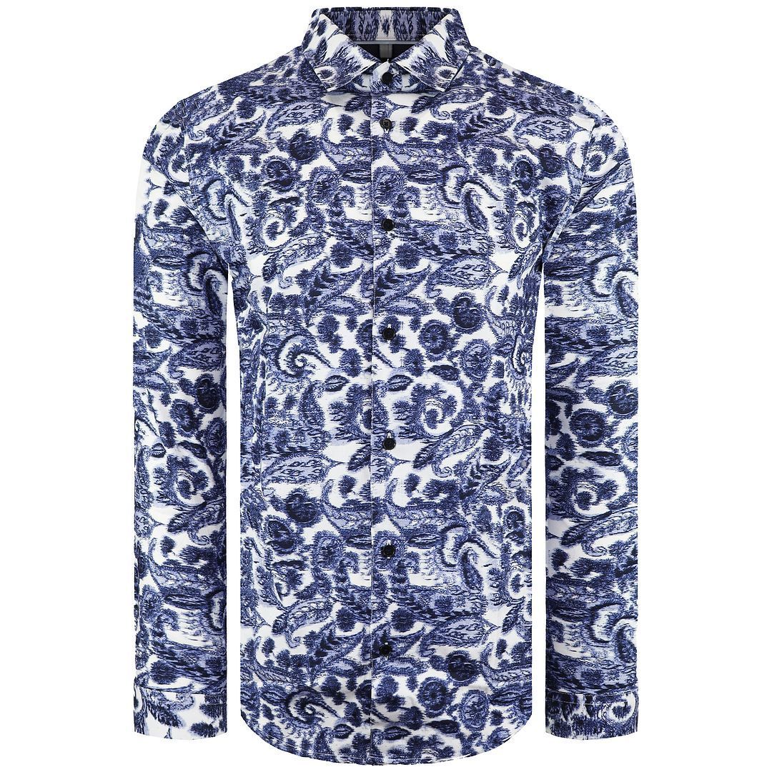 Langarmhemd mit Paisley-Muster