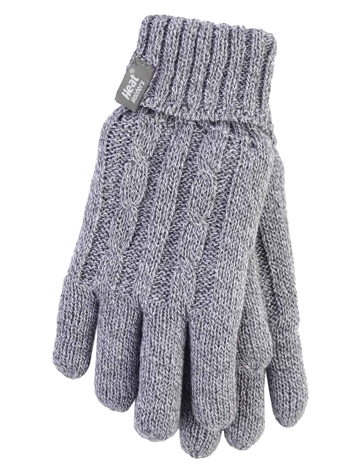 Thermohandschuhe mit Zopfmuster