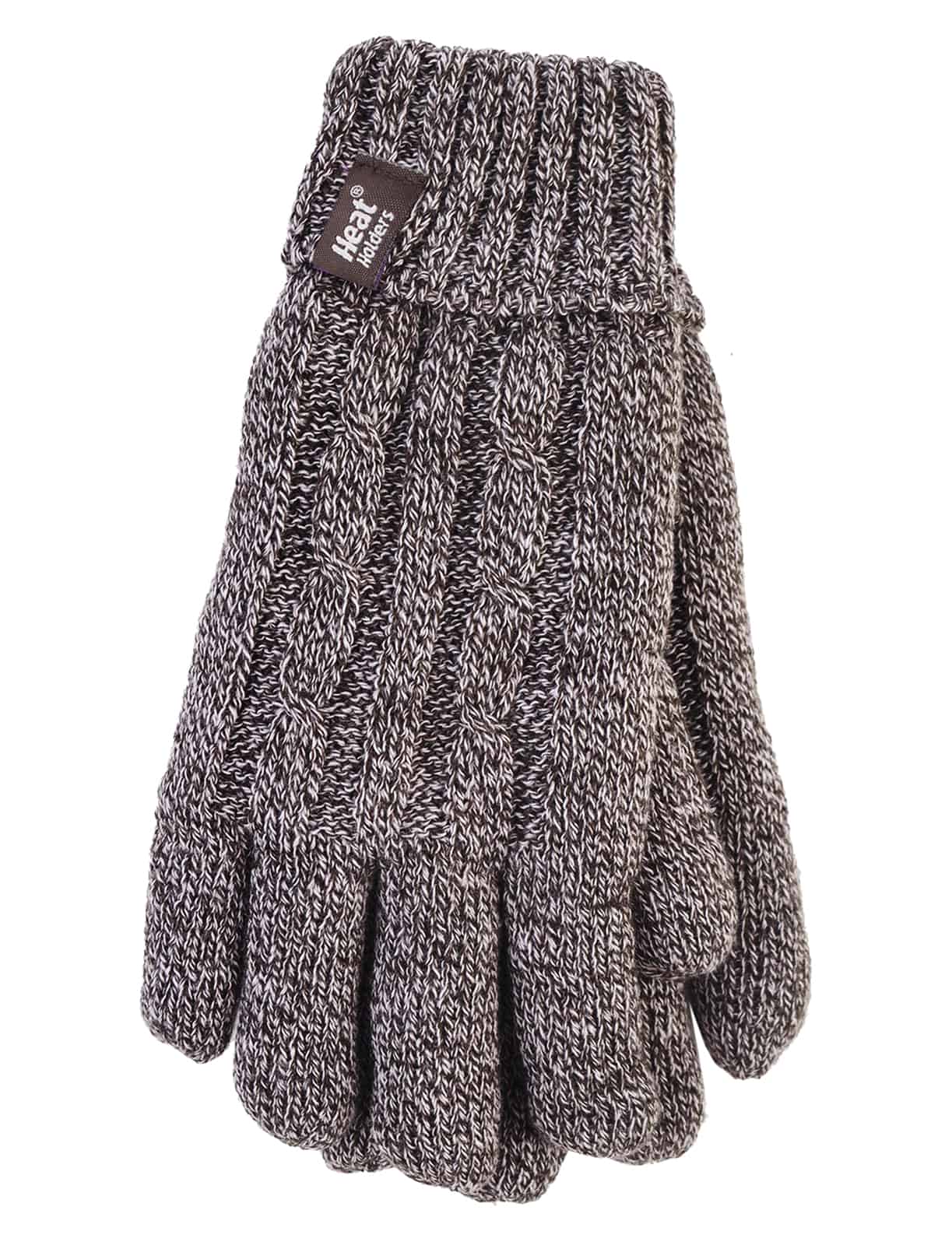 Thermohandschuhe mit Zopfmuster
