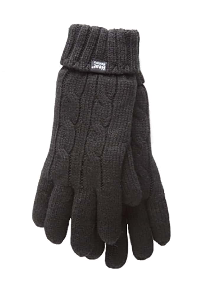 Thermohandschuhe mit Zopfmuster