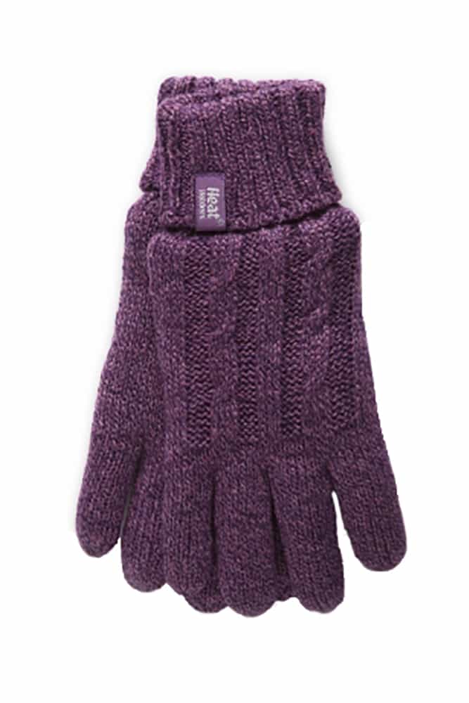 Thermohandschuhe mit Zopfmuster