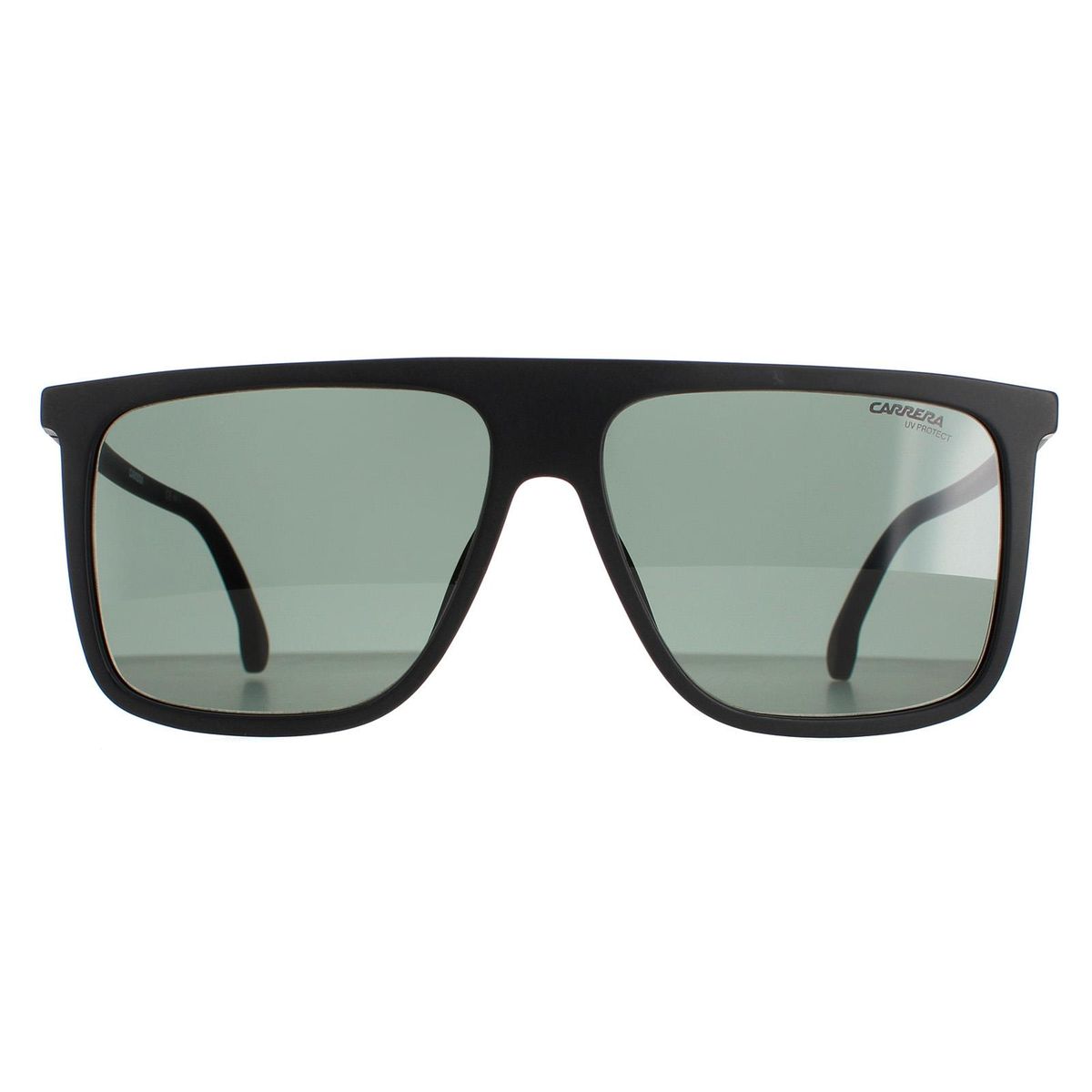 Quadratische Sonnenbrille mit grünen Gläsern
