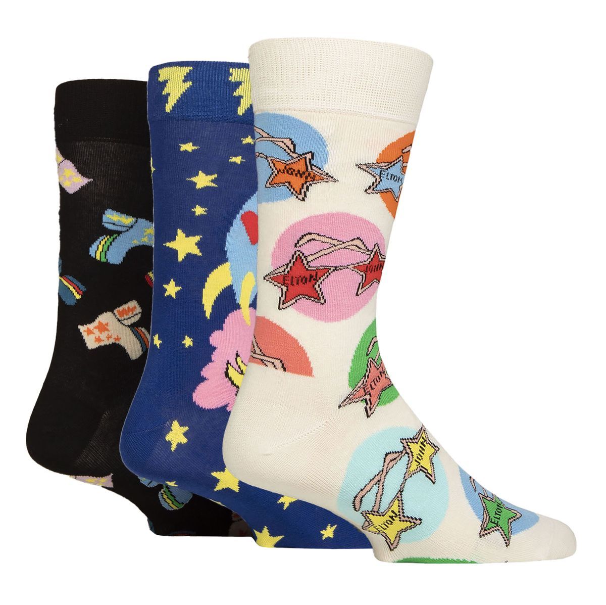 3er-Pack Elton John Unisex-Socken - Marineblau