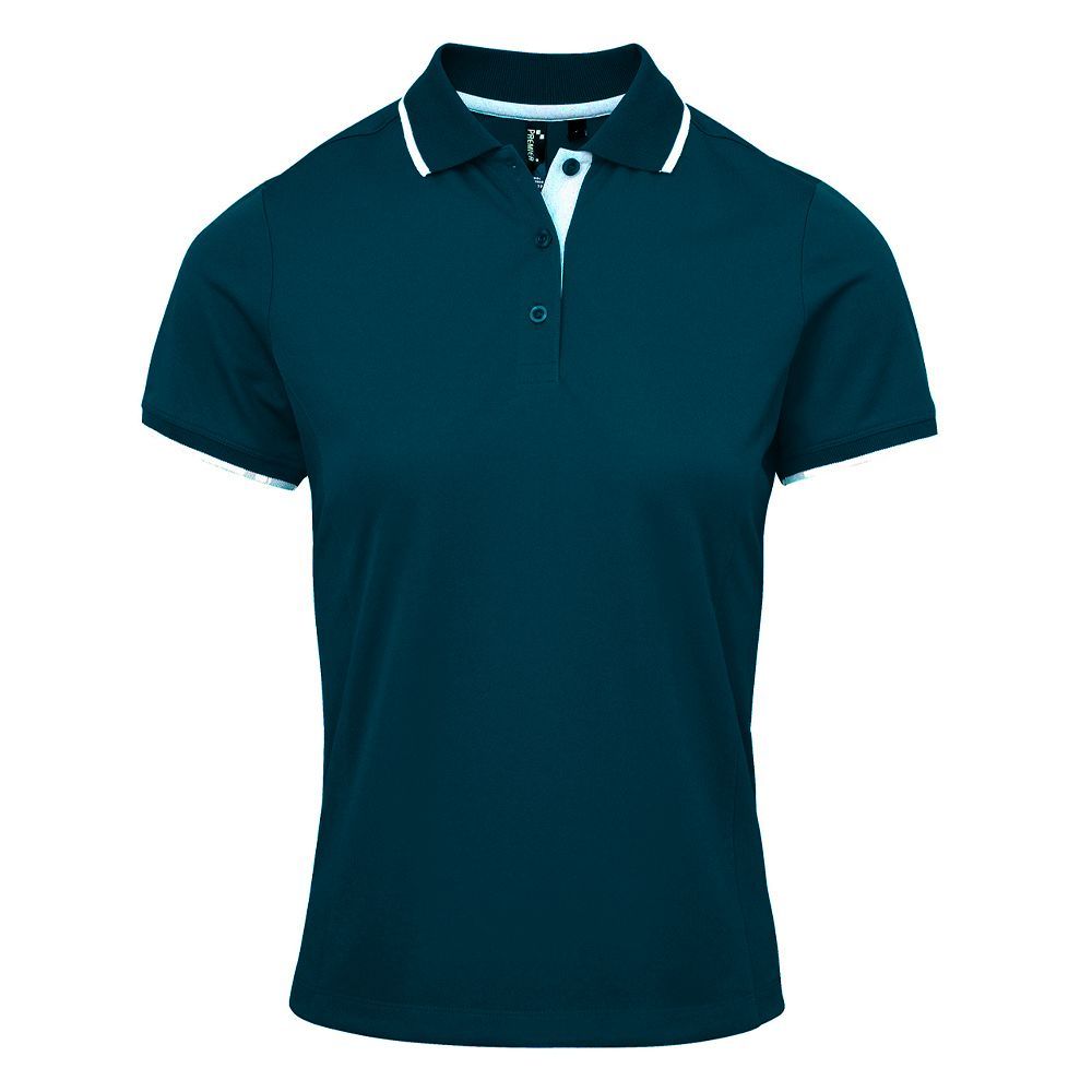 Piqué-Poloshirt mit Kontrastbesatz