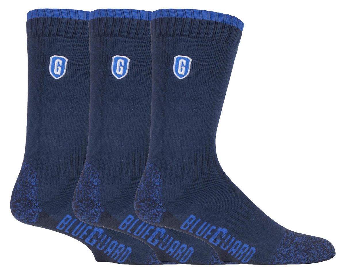 Blueguard - 3 Paar Multipack Ultra Durable Work Socks für Stahlkappenstiefel | Herren & Damen Langlebige Heavy Duty Socken - Blau