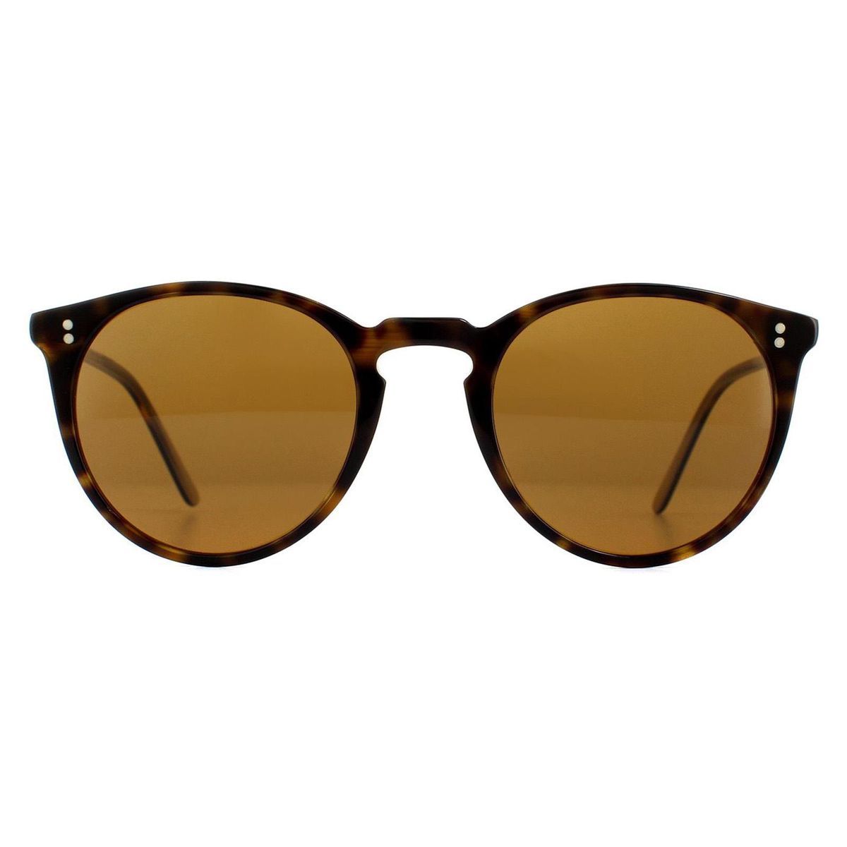 Runde Hornbraune Unisex-Sonnenbrille