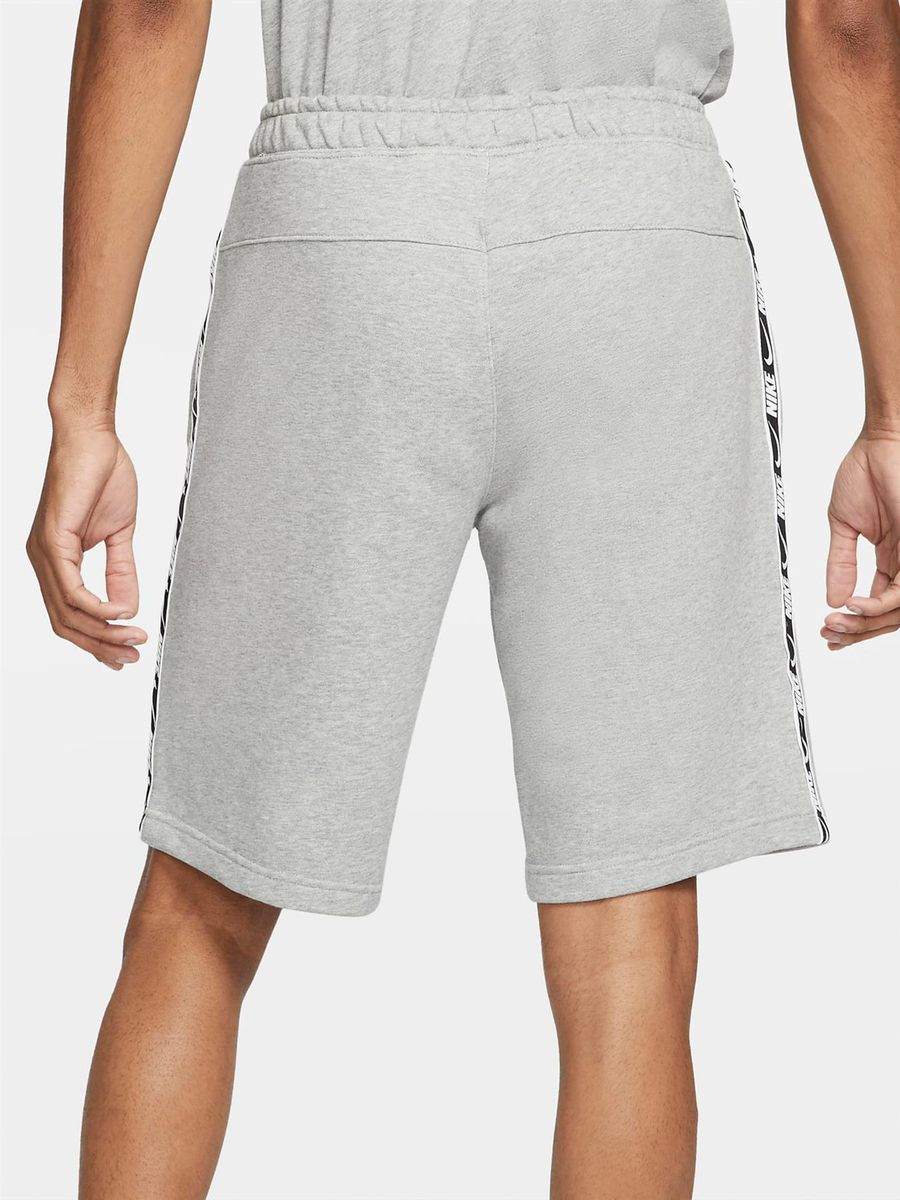Fleece-Sportshorts mit Logo-Streifen