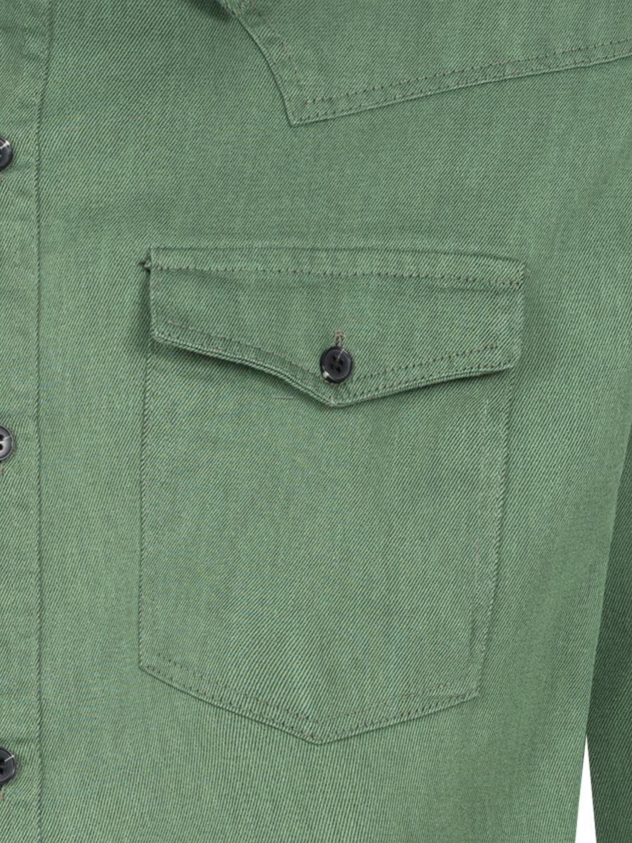 Langärmliges Westernhemd im Jeans-Stil