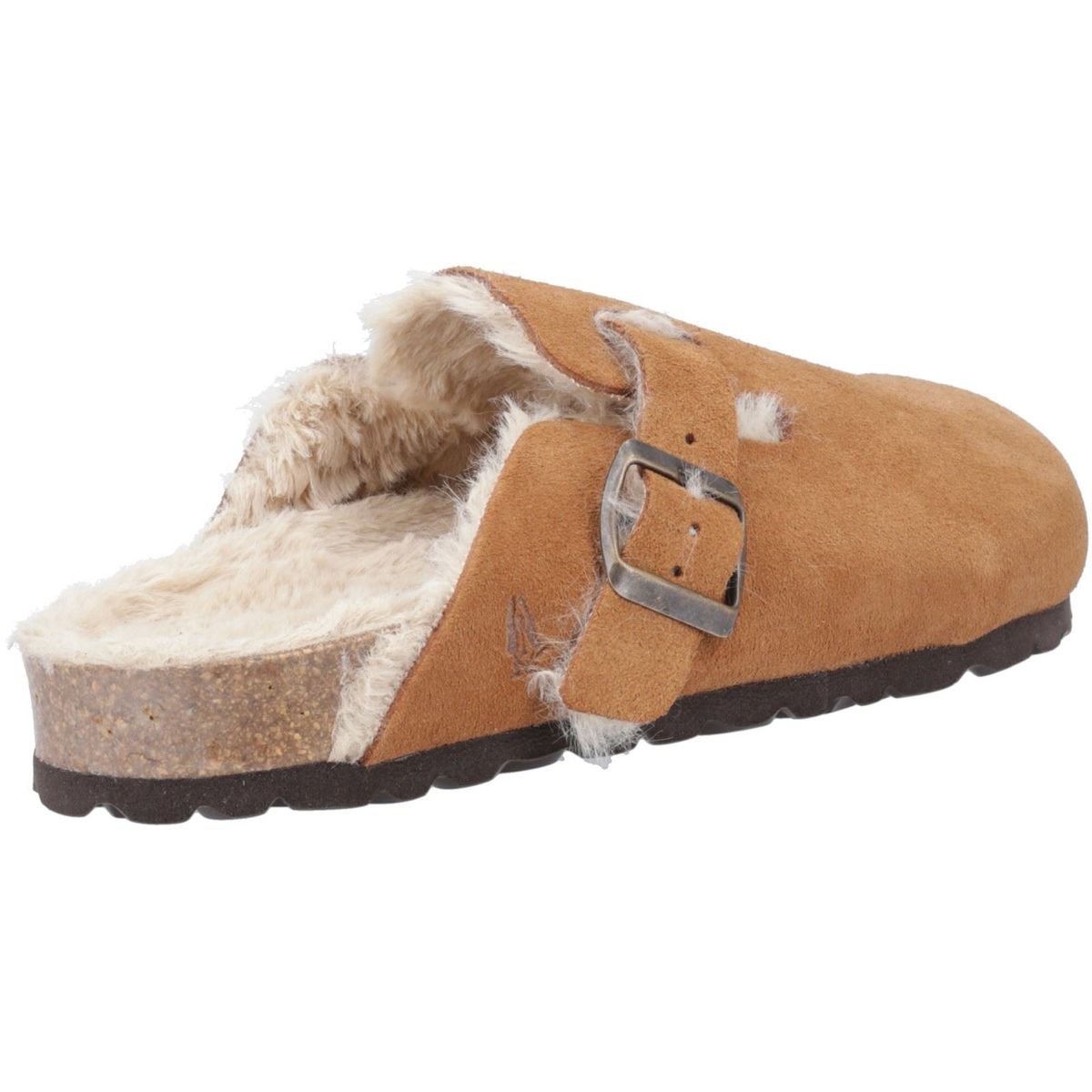 Wildleder-Clogs mit Wollfutter