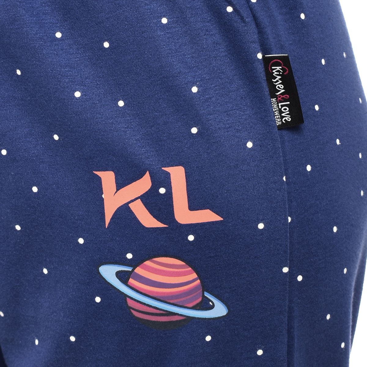Baumwoll-Pyjama-Set mit Grafik-Druck