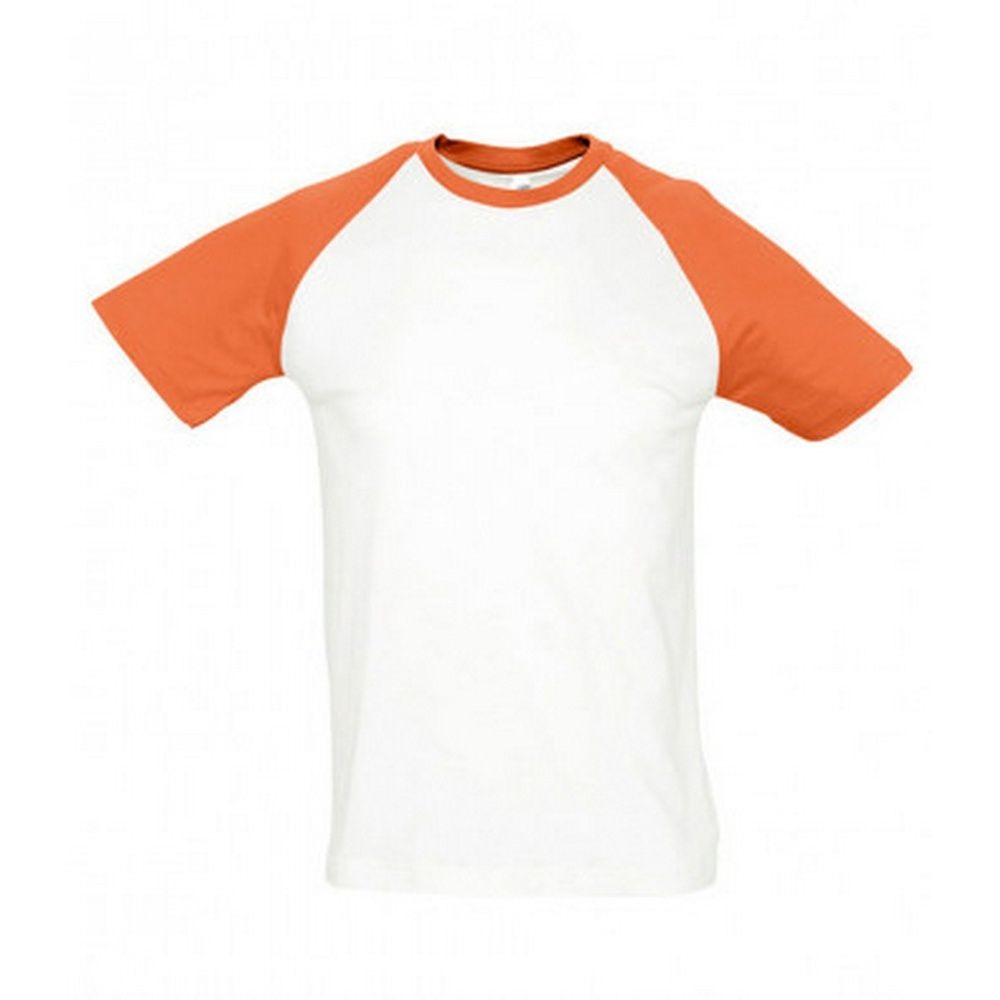 Kurzarm T-Shirt mit Kontrastärmeln